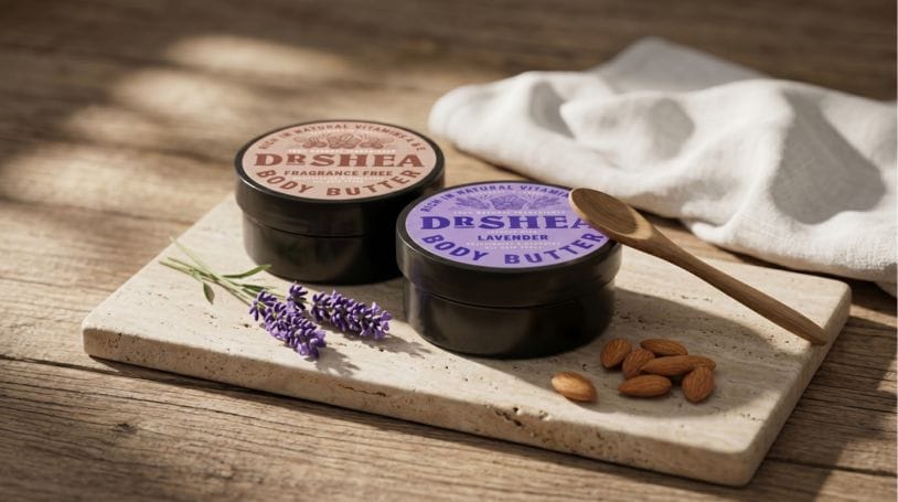 How to Soothe and Repair Sun-Exposed Skin Naturally lavender & fragrance free dr shea body butter for natural sun exposure protection