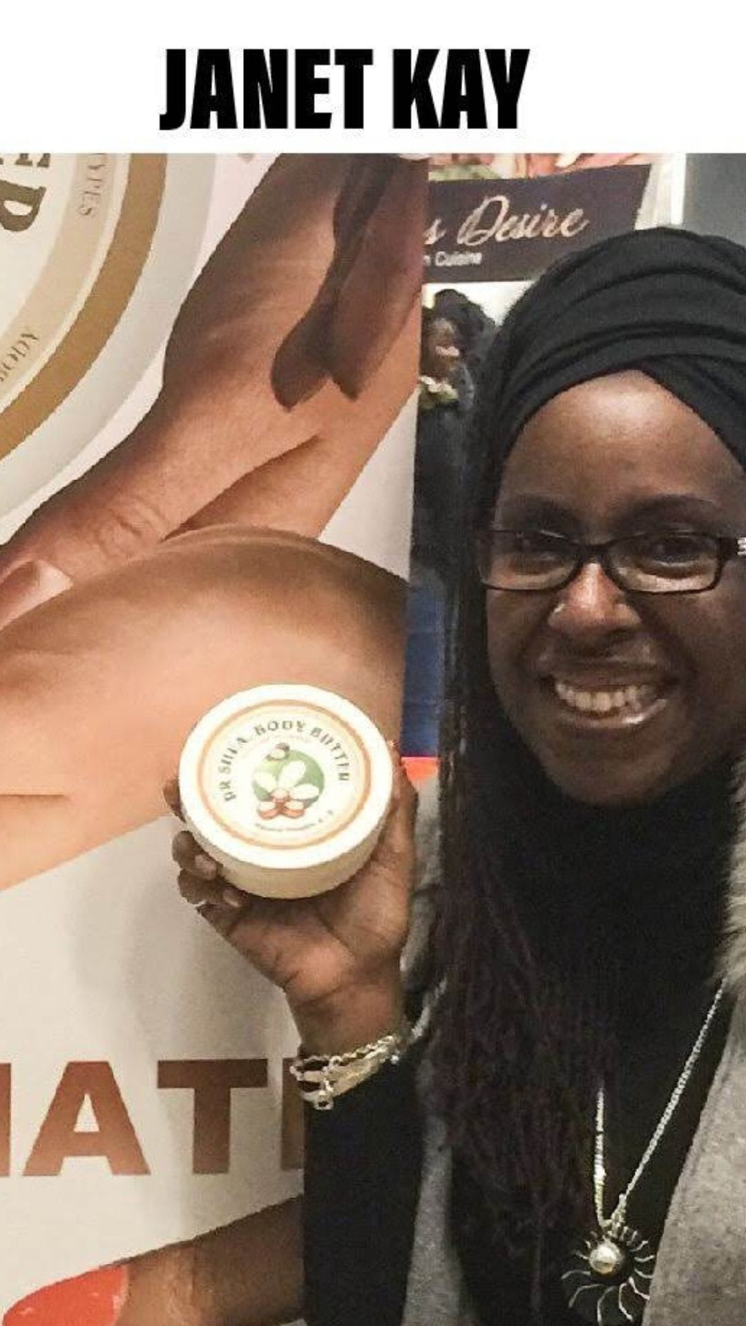 dr shea body butter and black soap with with janet kay