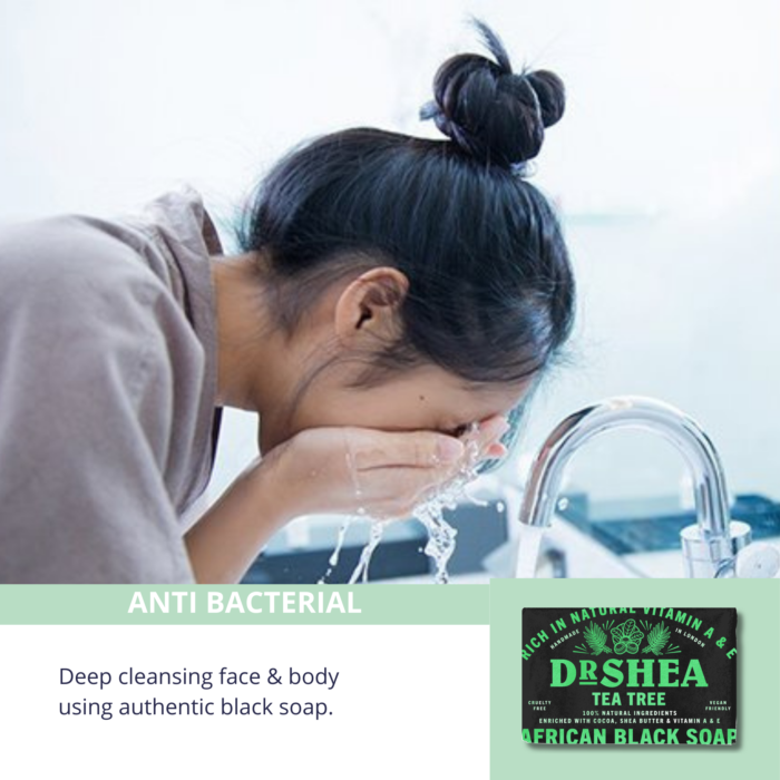 Tea Tree Black Soap 100g - Real African Organic - Dr Shea - Image 7