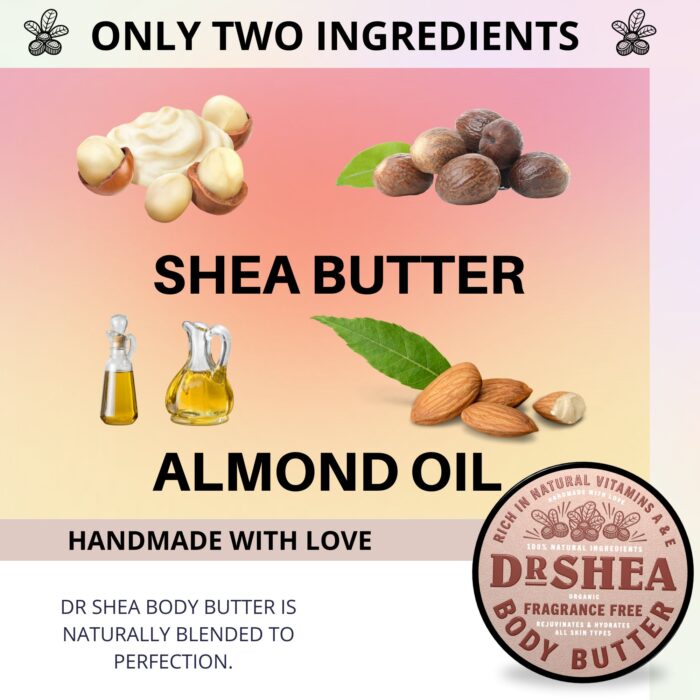 Fragrance Free Body Butter 200ml 100% Vegan - Image 2