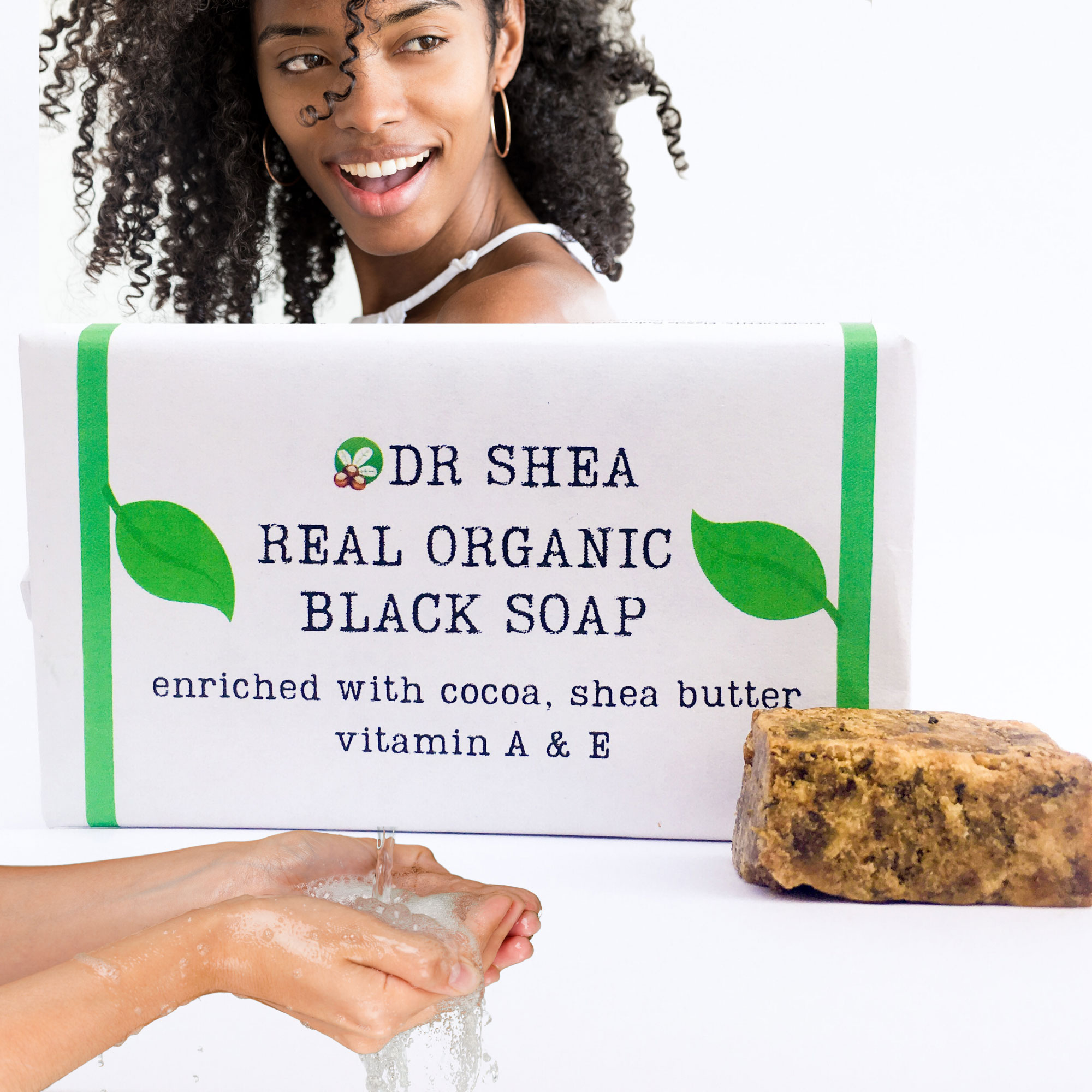 Black Soap 100g Real African Organic By Dr Shea