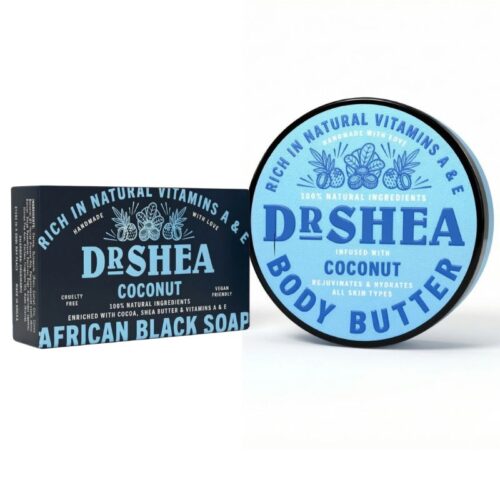 Dr Shea Coconut Bundle Deal - Organic Black Soap and Waterless Shea Butter