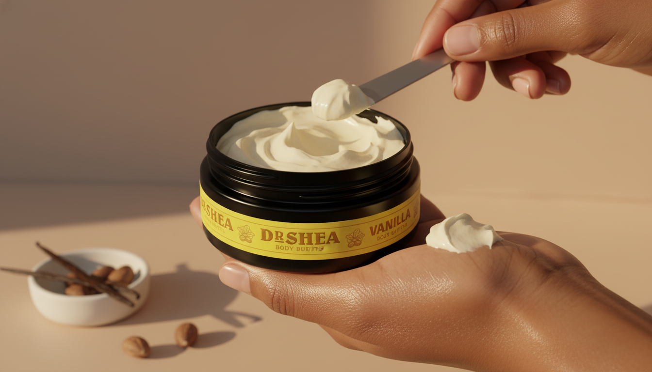 Vanilla Body Butter, Shea Butter, Vegan, Organic