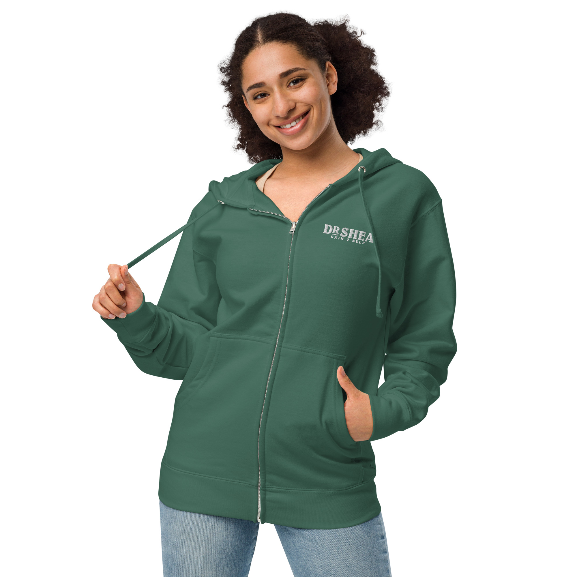 Unisex fleece zip up hoodie - Image 16