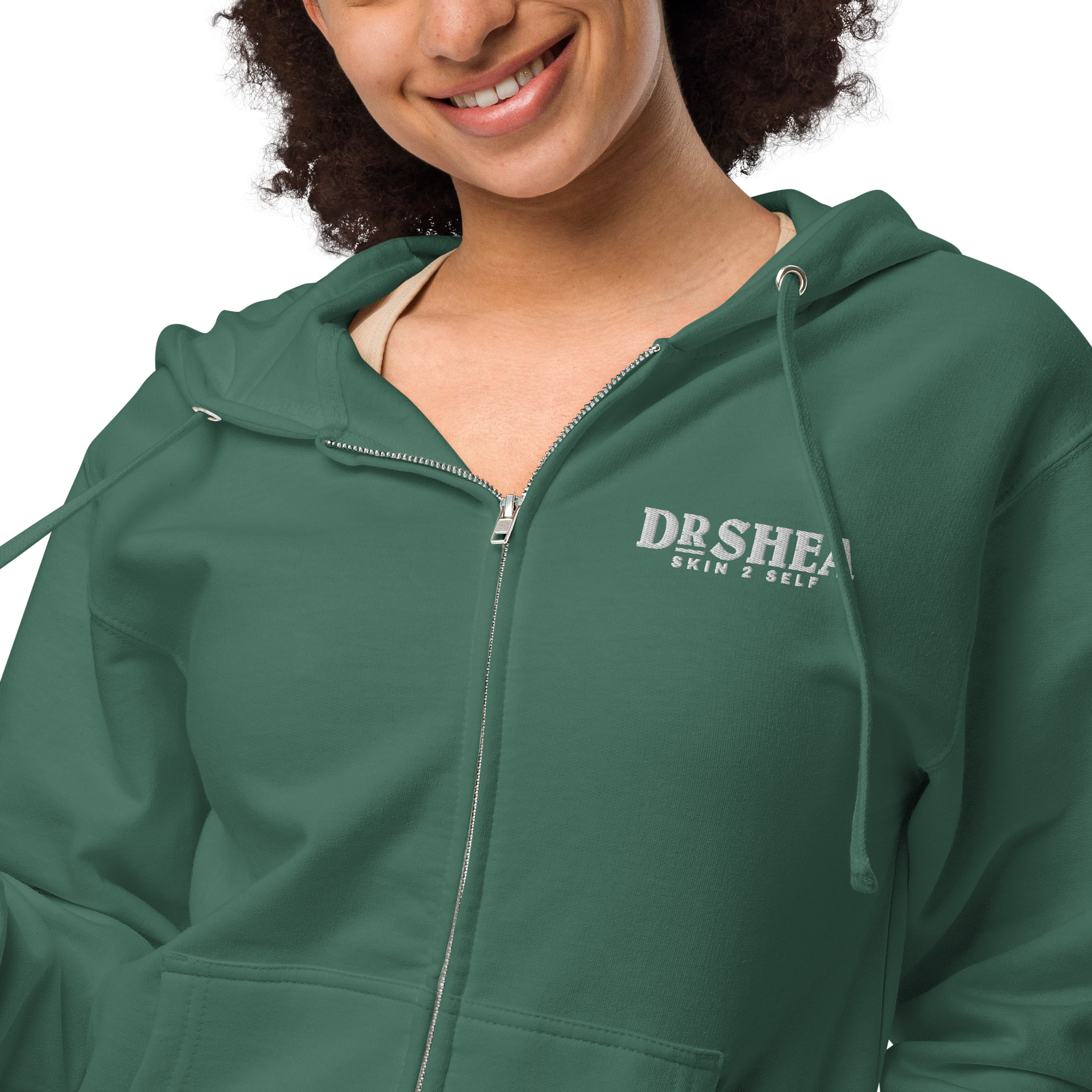 Unisex fleece zip up hoodie - Image 17