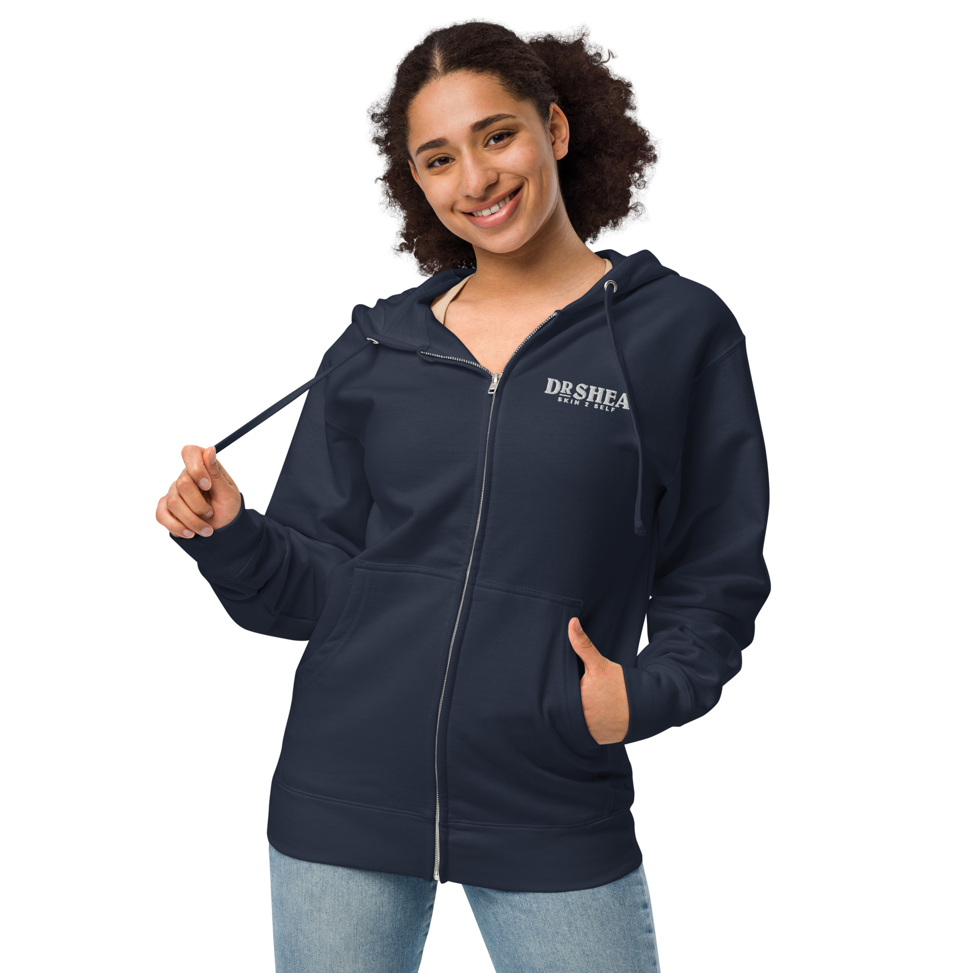 Unisex fleece zip up hoodie - Image 6