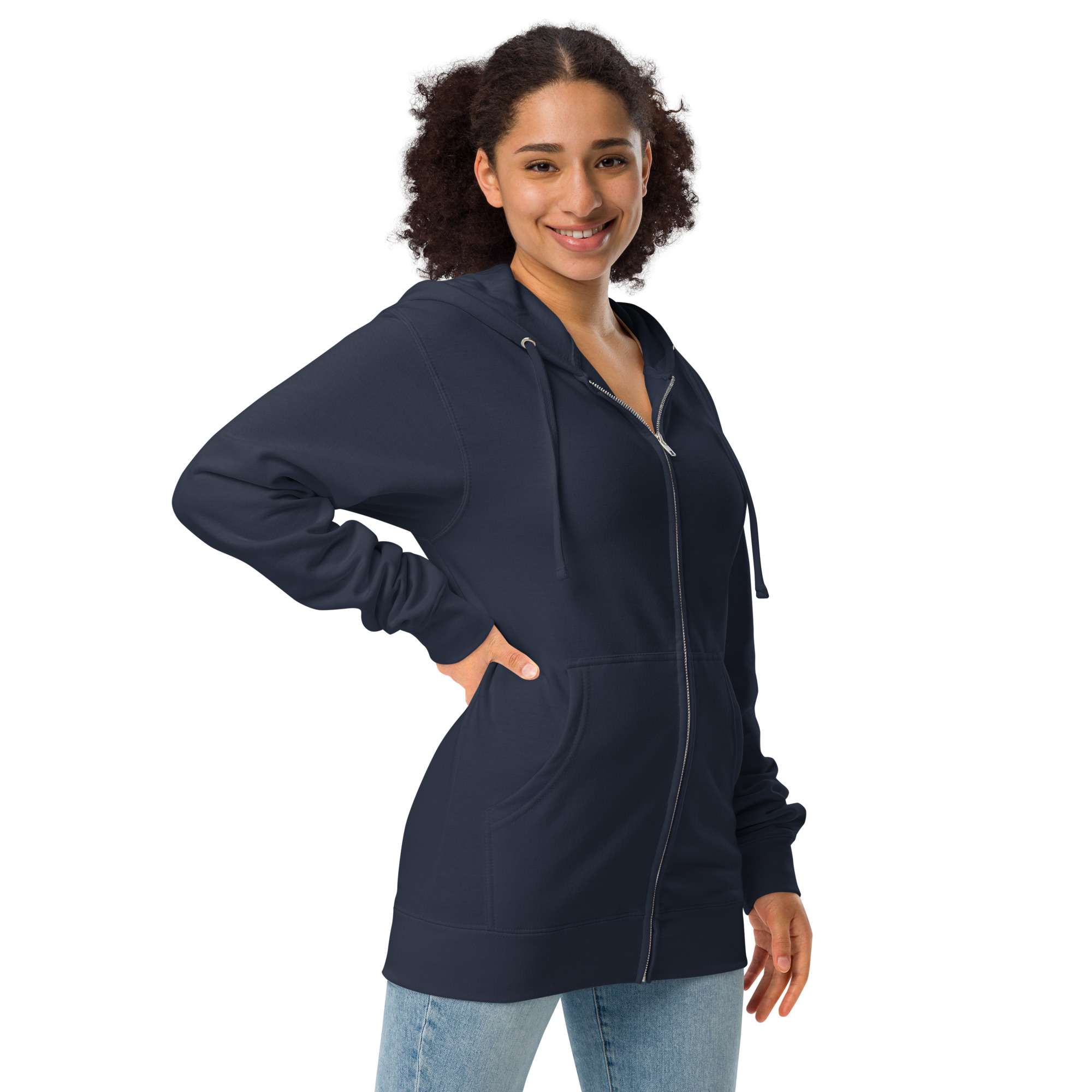 Unisex fleece zip up hoodie - Image 10