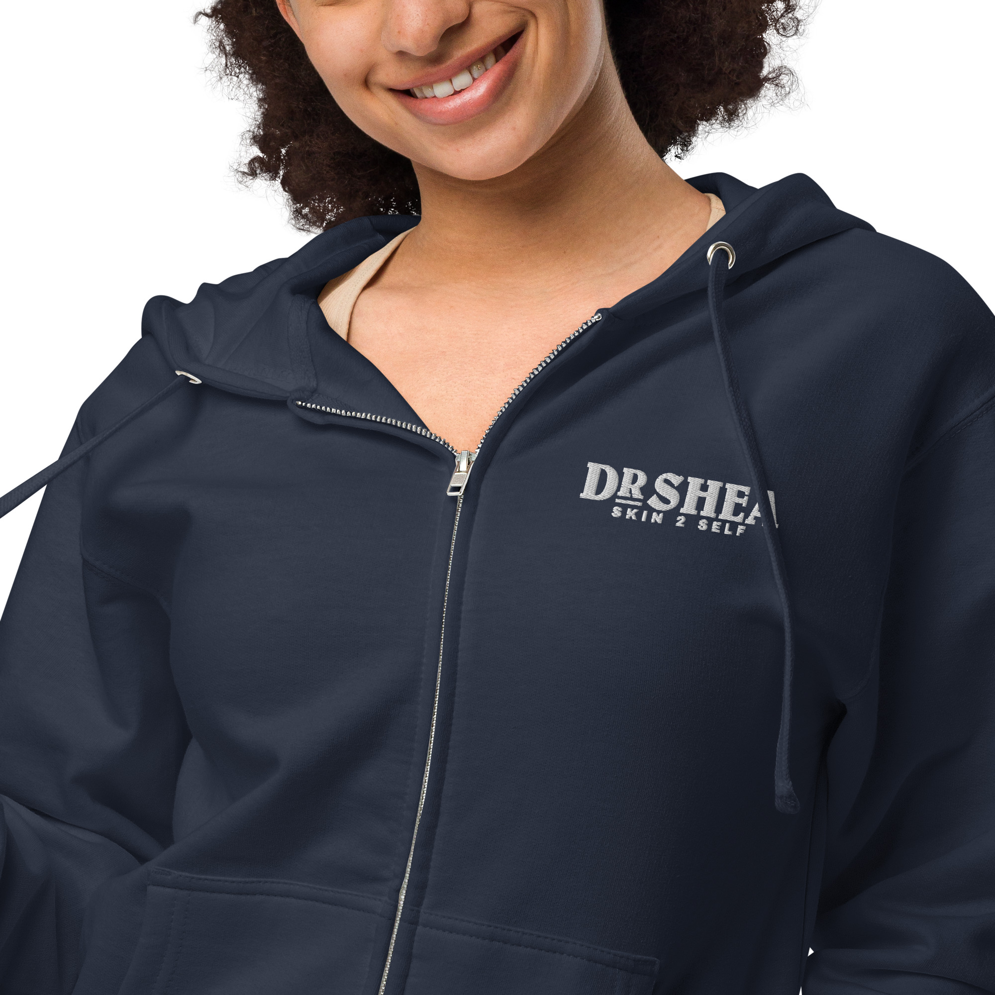 Unisex fleece zip up hoodie - Image 7